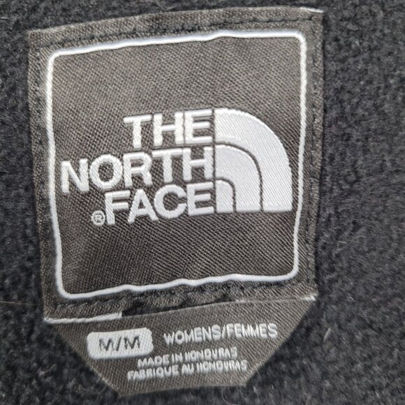 The North Face Black Polartec Fleece Nylon Full Zip Mock Neck Jacket Medium M - Picture 3 of 16